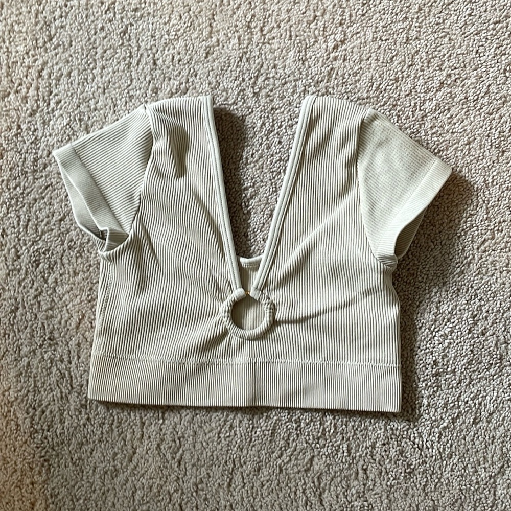 Aerie Scoop Back Cropped Ribbed Top